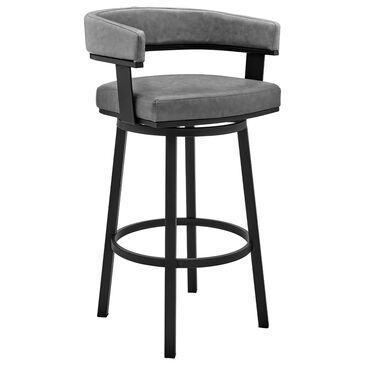 Armen Living Cohen 26" Swivel Counter Stool in Gray, , large