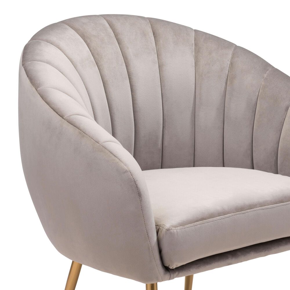 Zuo Modern Max Accent Chair in Gray Velvet, , large