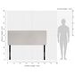 HOMLUX Roanne Queen Plain Headboard in Fog, , large
