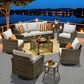 HOMLUX 8-Piece Outdoor Patio Furniture Set in Grey, , large