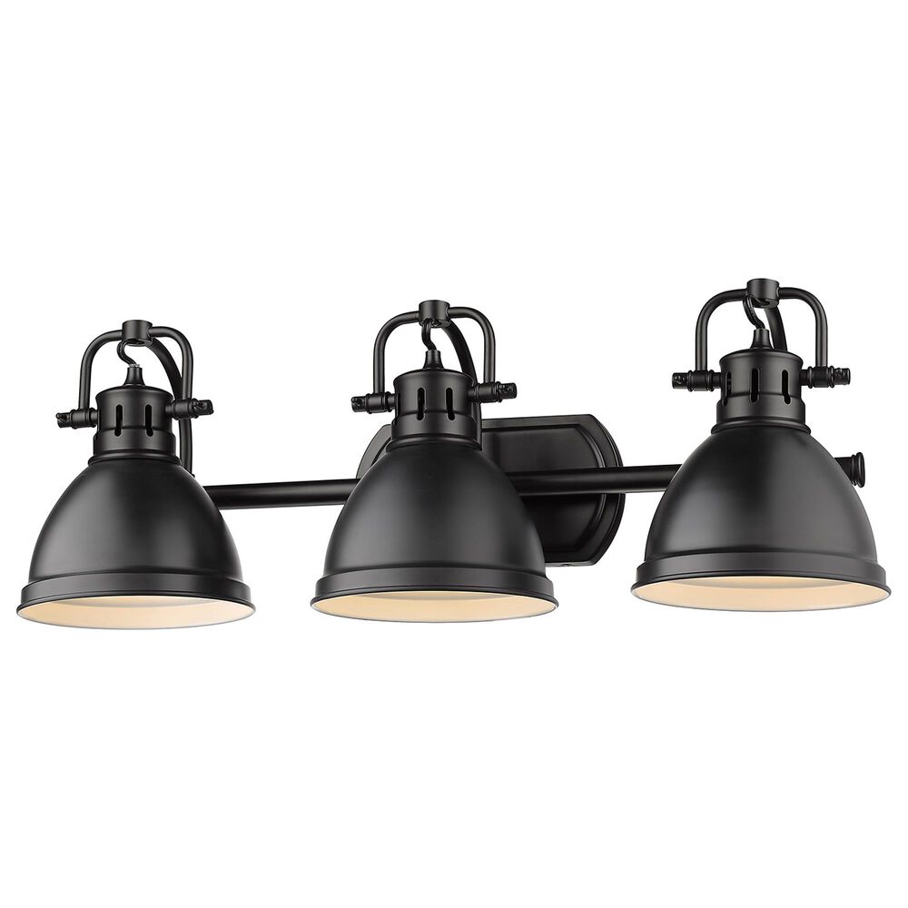 Golden Lighting Duncan 3-Light Bath Vanity in Matte Black , , large