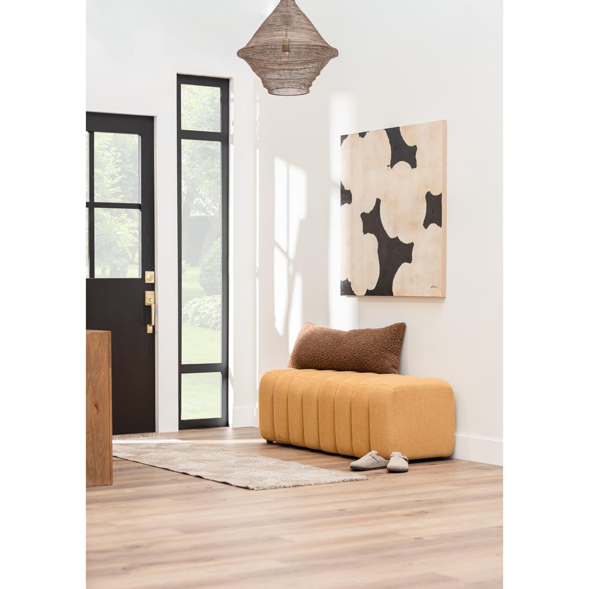 Pacific Landing Accent Bench in Mustard Yellow