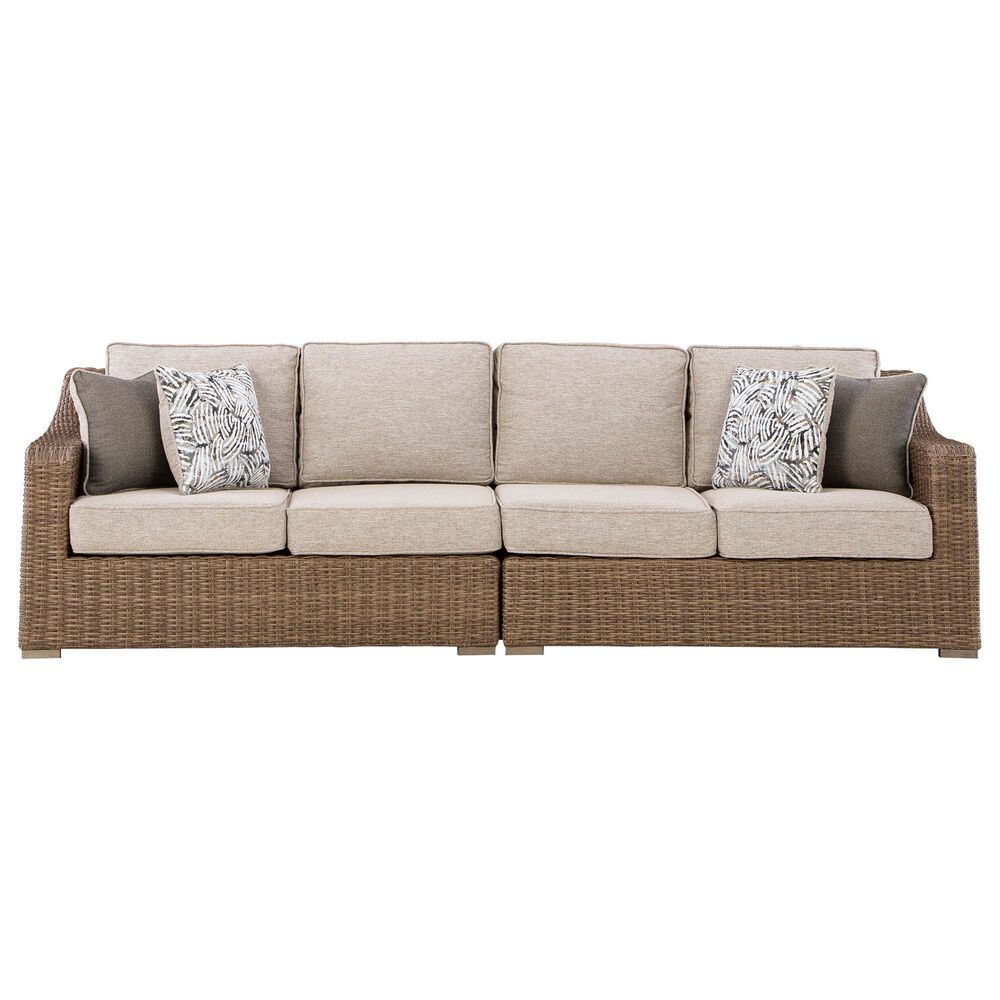Ashley Laguna Heights 4-Piece Outdoor Sectional in Beige, , large