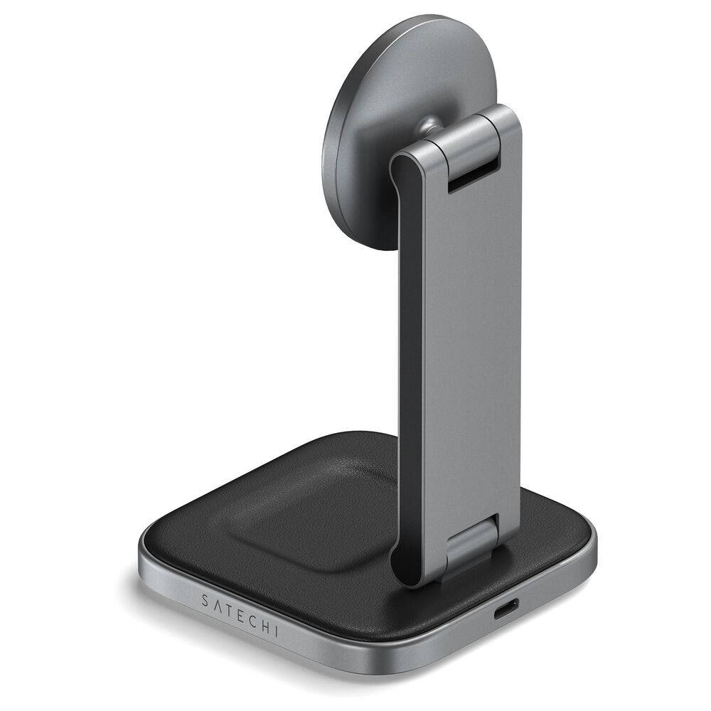 Satechi 2-in-1 Foldable Qi2 Wireless Charging Stand in Space Gray, , large