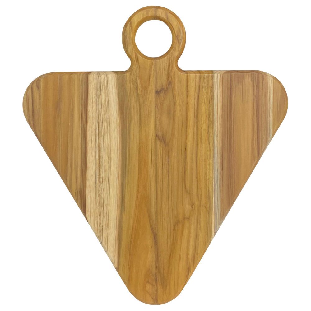 Lipper Teak Triangular Paddle Board in Honey Brown, , large