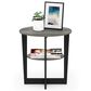 HOMLUX Oval End Table in French Oak and Black, , large