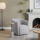 LumiSource Finley Swivel Accent Chair in Chalk, , large
