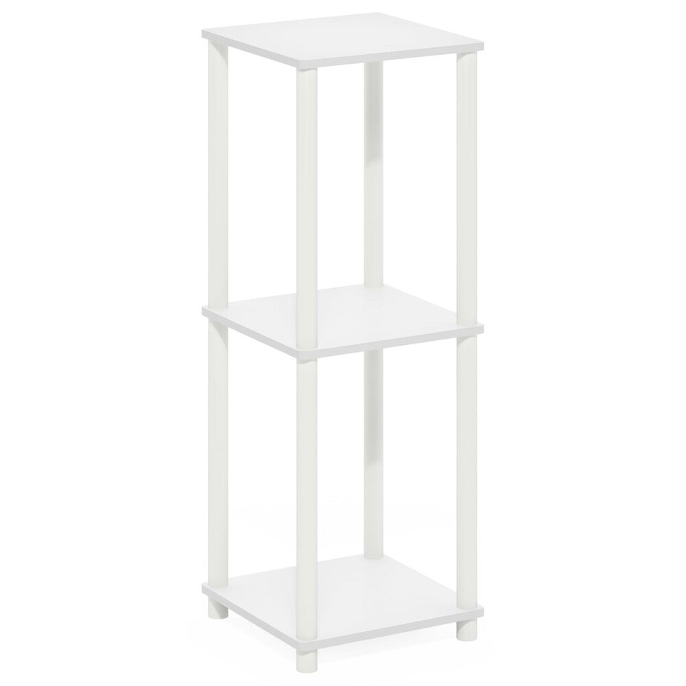 HOMLUX Turn-N-Tube End Table in White (Set of 2), , large