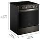 Whirlpool 30" Gas Smart Range in Black-on-Stainless Steel, , large