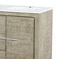 Lexora Home Lafarre 48" Double Bathroom Vanity in Rustic Acacia with 2 cm White Quartz Top and Rectangular Sinks, , large