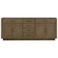 Lexora Home Abbey 84" Double Bathroom Vanity in Grey Oak with 2 cm White Cultured Marble Top and Rectangular Sinks, , large