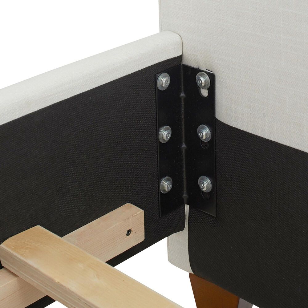 Jennifer Taylor Home Marcella King Upholstered Bed in Antique White