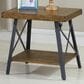 Golden Wave Furniture Chandler End Table in Pine Brown and Steel Gray, , large