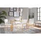 Lumisource Fuji Side Chair with White Cushion in Gold (Set of 2), , large