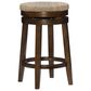 Linon Home Decor Morgan Swivel Counter Stool in Walnut, , large