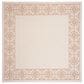 Safavieh Bermuda Floral 6"7" Square Ivory and Beige Indoor/Outdoor Area Performance Rug, , large