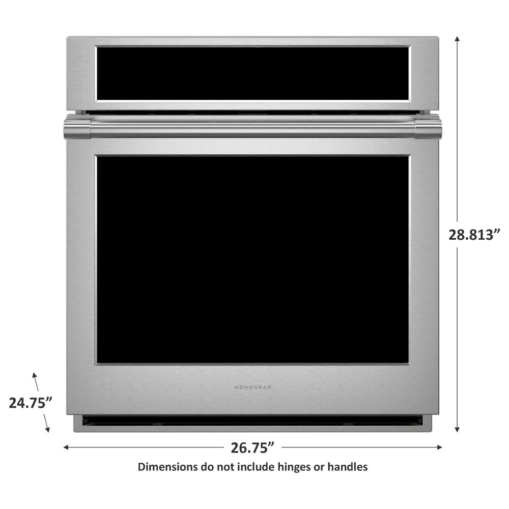 Monogram 27&quot; Smart Electric Convection Single Wall Oven Statement Collection - Stainless Steel, , large