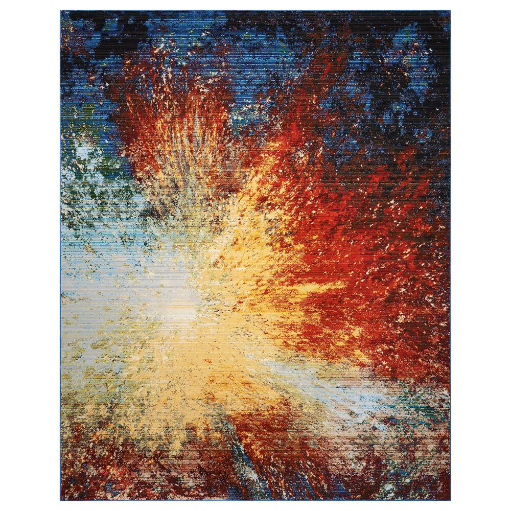 Nourison Chroma CRM02 9"9" x 12"8" Red Flare Area Rug, , large