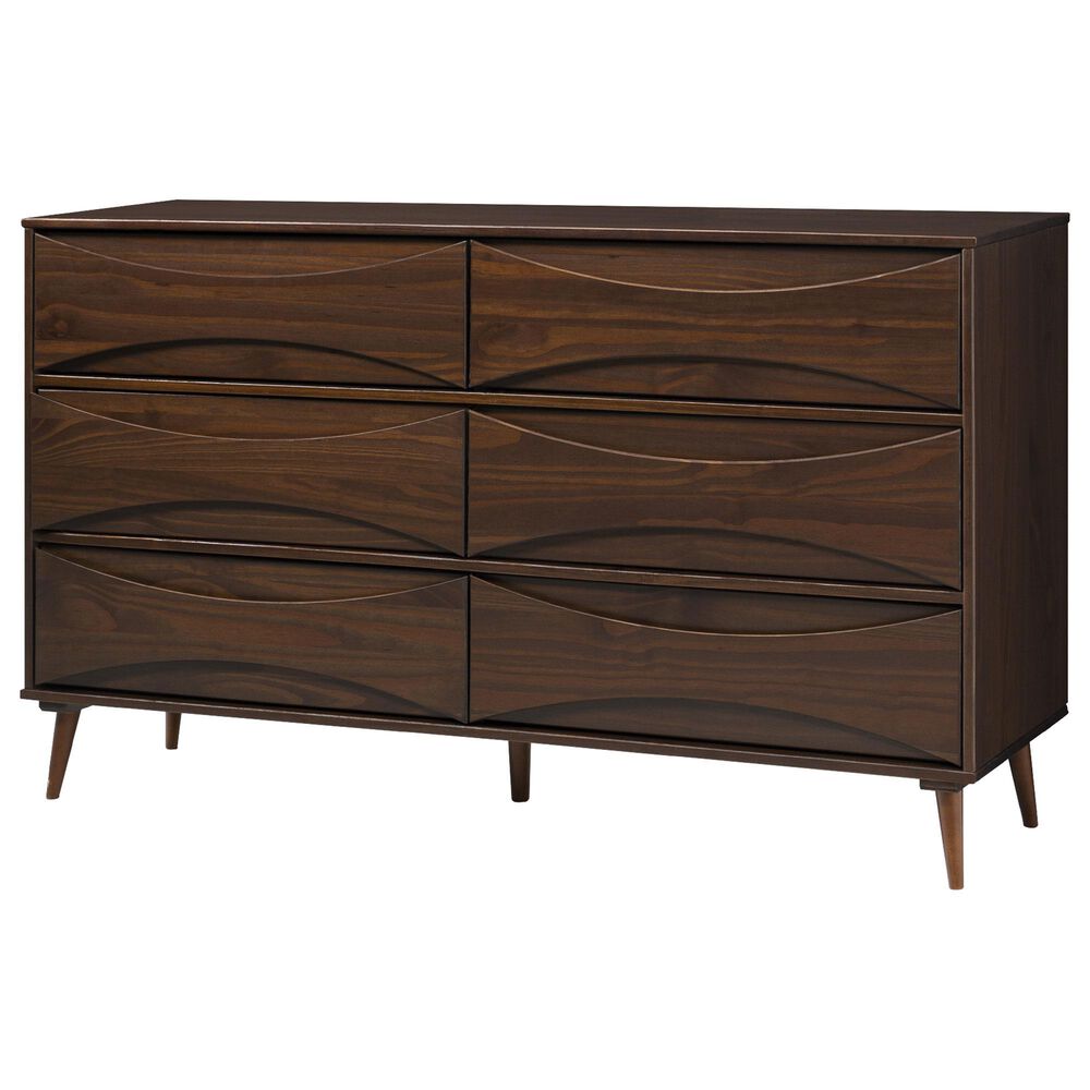 Walker Edison Atticus 6-Drawer Dresser in Walnut, , large