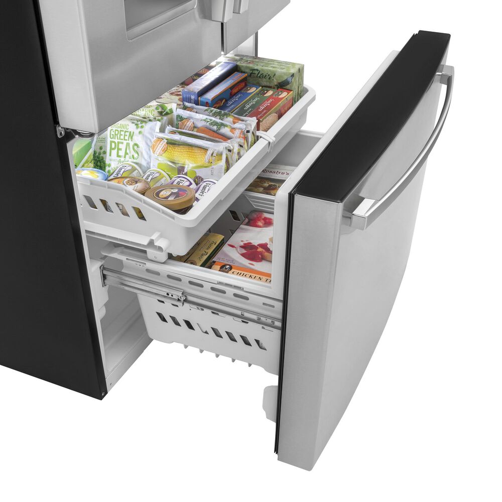 GE Appliances 17.5 Cu. Ft. Counter-Depth French-Door Refrigerator in Fingerprint Resistant Stainless Steel, , large