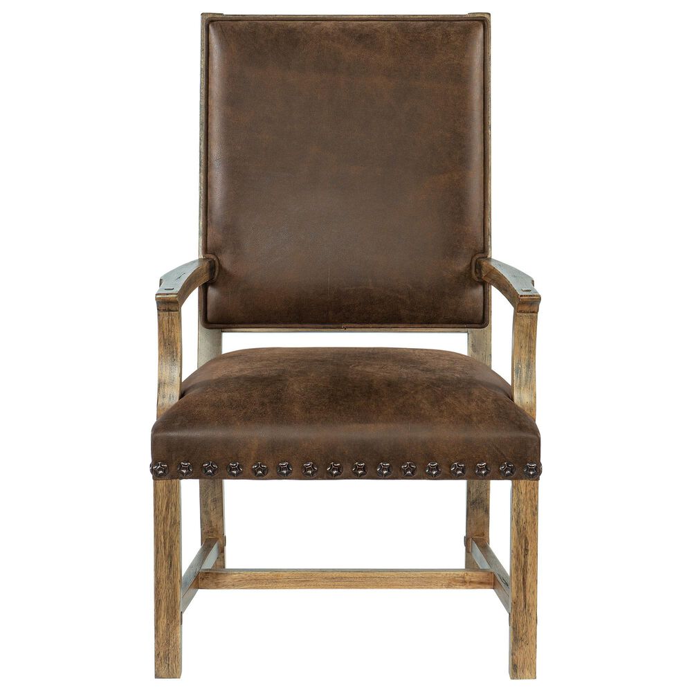 Hooker Furniture Big Sky Arm Chair in Vintage Natural and Charcoal, , large