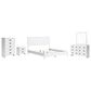 Ashley Binterglen 5-Piece King Panel Bedroom Set in White, , large