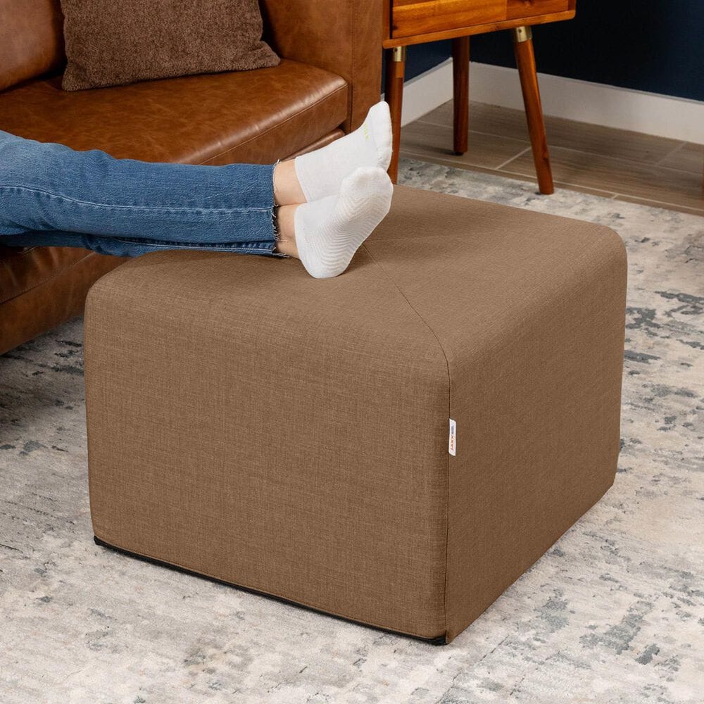 Jaxx Monroe Medium Ottoman in Earth Brown, , large