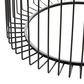 Maple and Jade Open Wire Frame End Table in Matte Black, , large