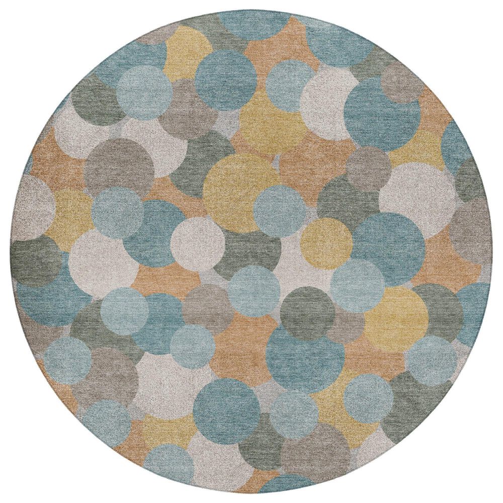 Dalyn Rug Company Kenner Seaside 8" Round Indoor/Outdoor Area Rug, , large