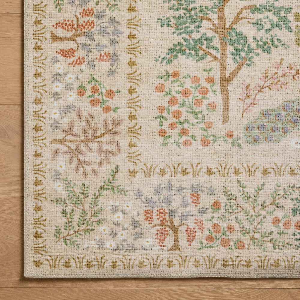 Loloi Canopy Peacock Forest Cream 3&#39;9&quot; x 5&#39;9&quot; Area Rug, , large