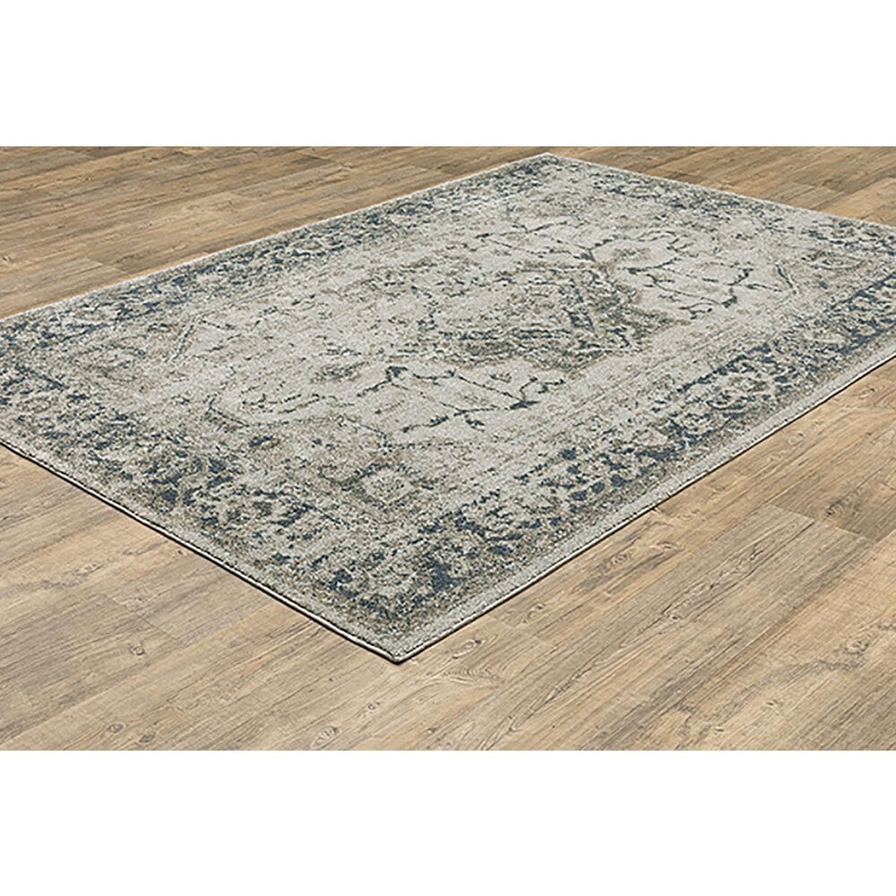 Oriental Weavers Alton Medallion 2&#39;3&quot; x 7&#39;6&quot; Beige and Blue Runner, , large