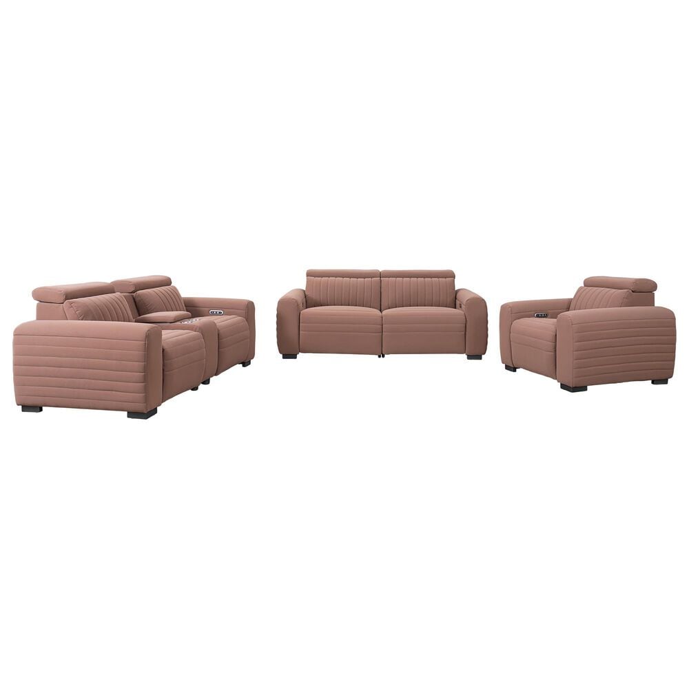 Stitch Power Recliner with Power Headrest in Pardo, , large