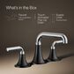 Kohler Tone Widespread Bathroom Sinks in Polished Chrome and Matte Black, , large