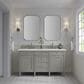 James Martin Vanities Brittany 60" Double Bathroom Vanity in Urban Gray with 3 cm Lime Delight Quartz Top and Rectangular Sinks, , large
