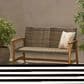 Hearth and Haven Hampton Outdoor Loveseat in Natural and Grey, , large