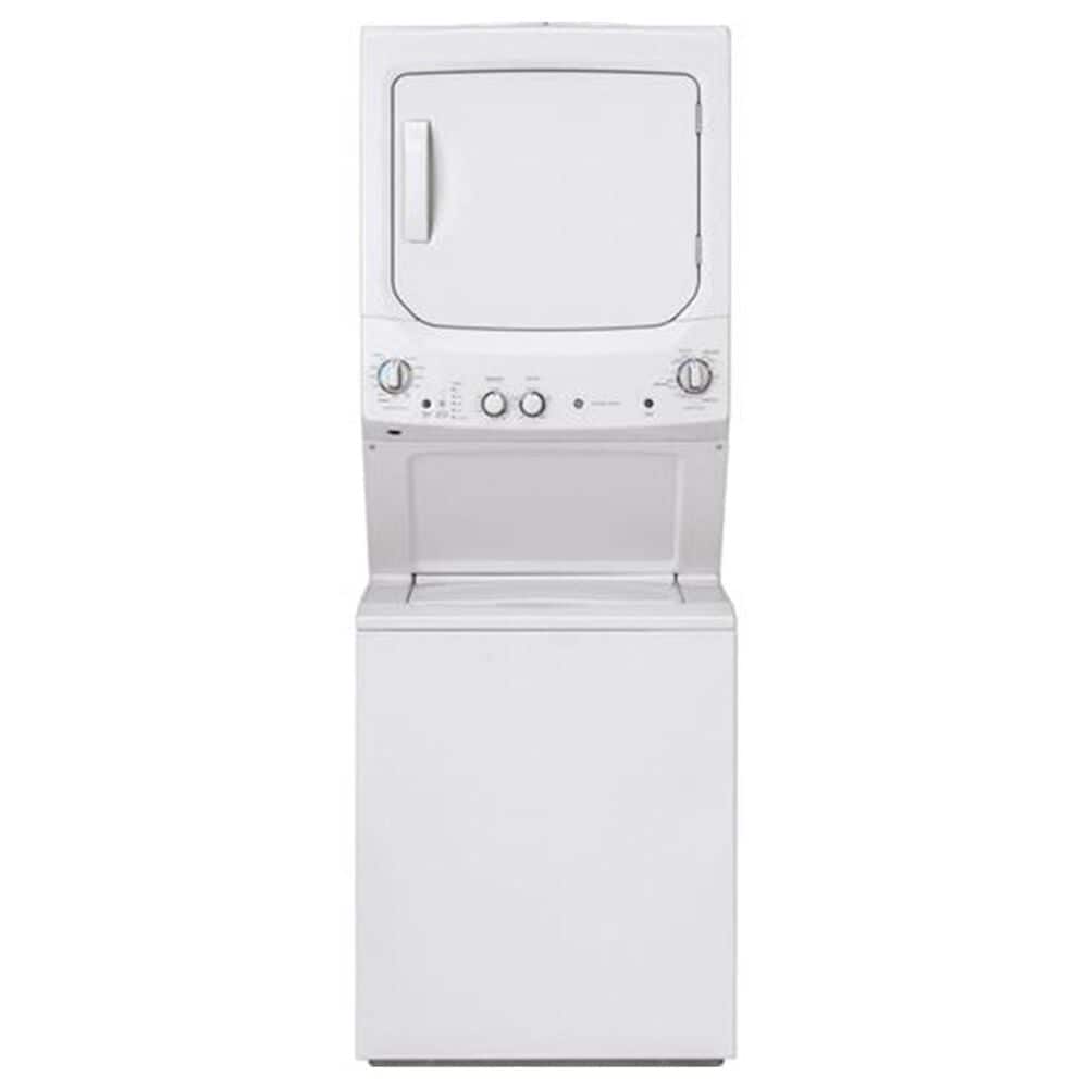 GE Appliances 27" Spacemaker Stack Washer With Electric Dryer in White, , large