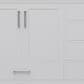 Lexora Home Jacques 72" Double Bathroom Vanity in White with 2 cm White Quartz Top and Rectangular Sinks, , large