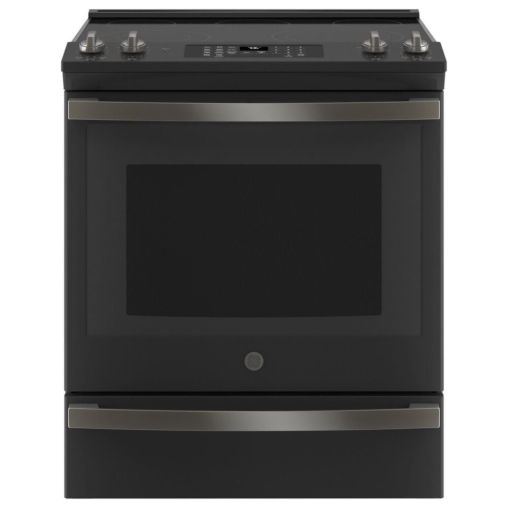 GE Appliances 30" Slide-In Electric Convection Range with No Preheat Air Fry in Black Slate, , large