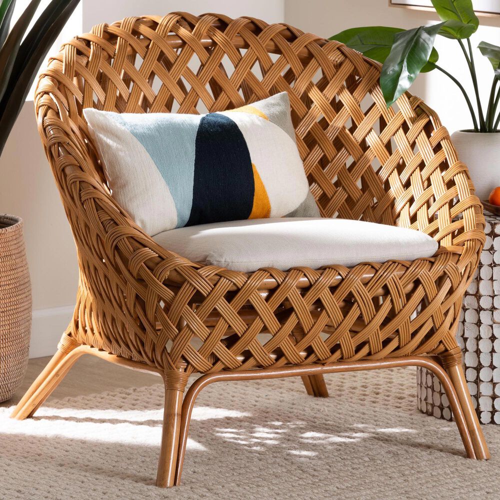 Baxton Studio Robista Accent Chair in Light Honey, , large