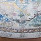 Safavieh Aria 6"6" Round Grey and Blue Area Rug, , large