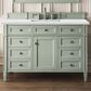 James Martin Vanities Brittany 48" Single Bathroom Vanity in Sage Green with 3 cm Ethereal Noctis Quartz Top and Rectangular Sink, , large
