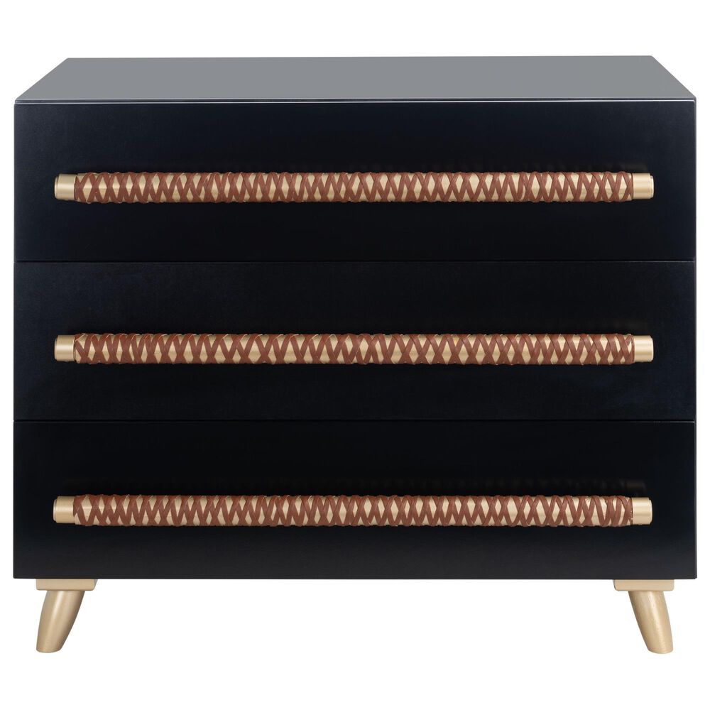 Safavieh Raquel 3 Drawer Chest in Black/Gold/Brown, , large
