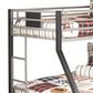 Ashley Twin over Full Bunk Bed in Black and Silver, , large