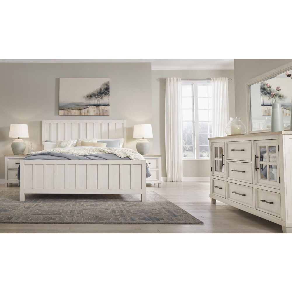 Ashley Shaybrock 2-Drawer Nightstand in Antique White and Brown, , large