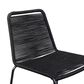 Armen Living Shasta Patio Bar Stool with Rope Seat in Black (Set of 2), , large