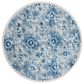 Safavieh Martha Stewart Floral 6"7" Round Cream and Blue Area Rug, , large