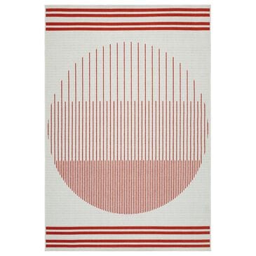 Surya Alfresco 2"5" x 4"5" Pearl, Garnet and Camel Indoor/Outdoor Area Rug, , large