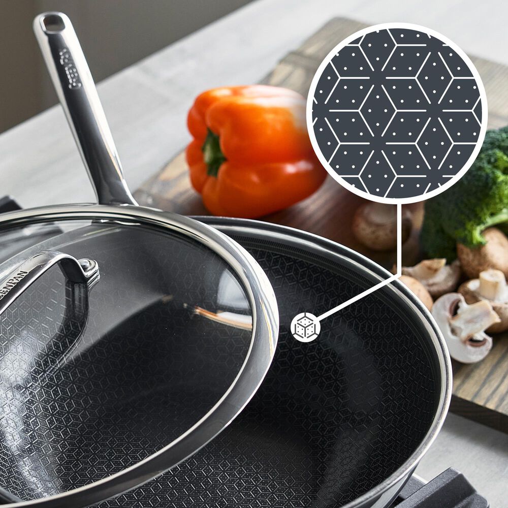 Green Pan Spectra 12" Wok with Lid in Stainless Steel, , large