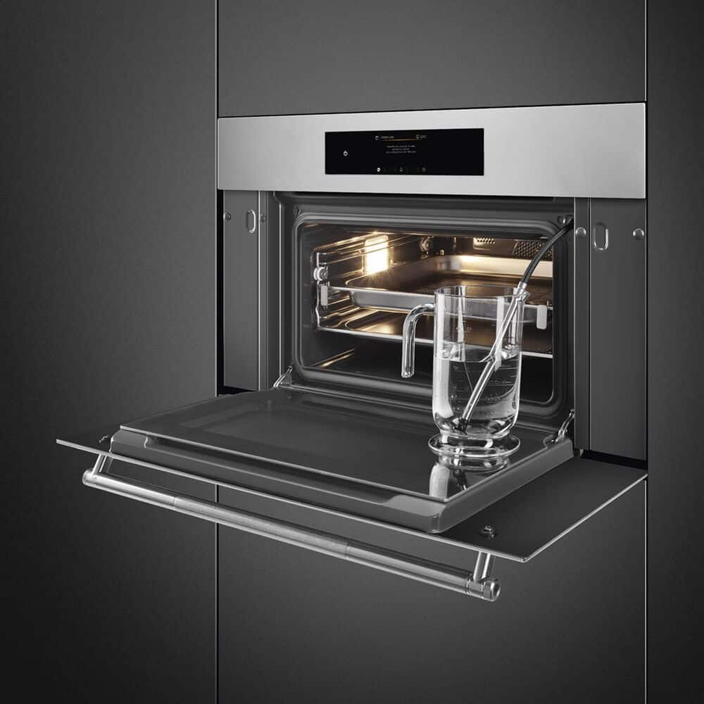 SMEG Classic 30" Single Combi-Steam Electric Wall Oven in Stainless Steel, , large