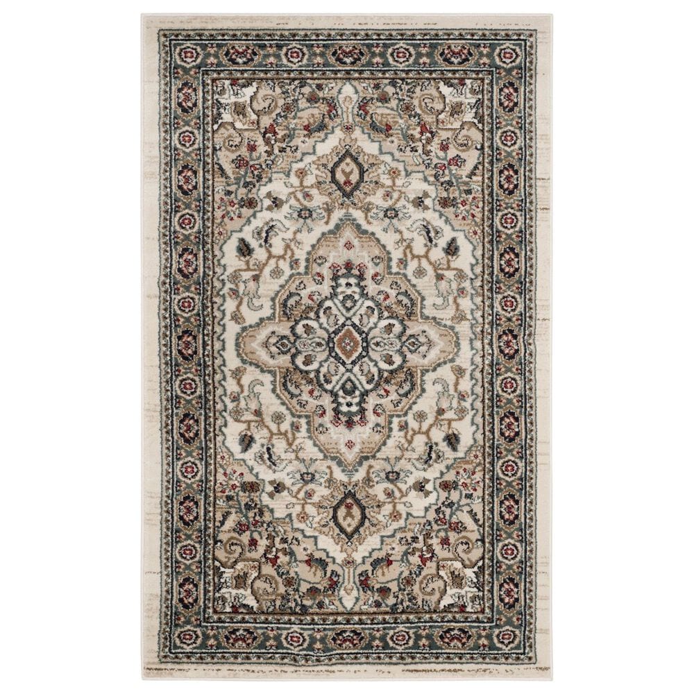 Safavieh Lyndhurst LNH338 4" x 6" Cream and Beige Area Rug, , large